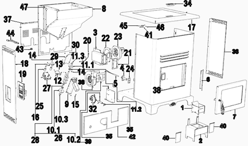 Part Location Diagram of 80480 US Stove Company Therm Istor